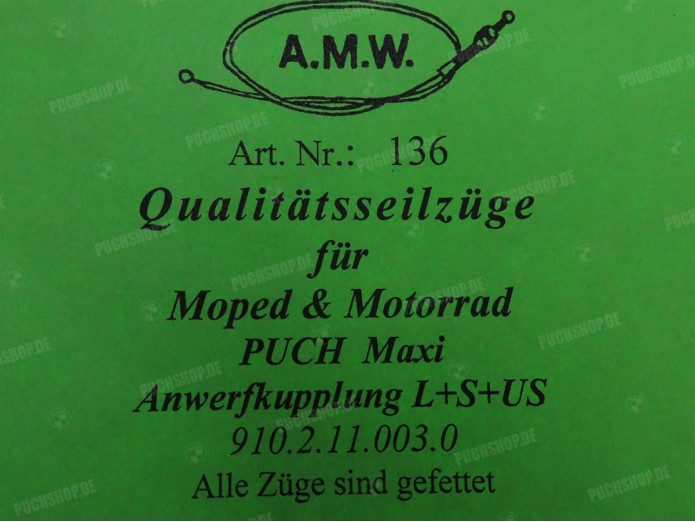 Kabel Puch Maxi koppelingskabel A.M.W.